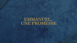 Emmanuel une promesse