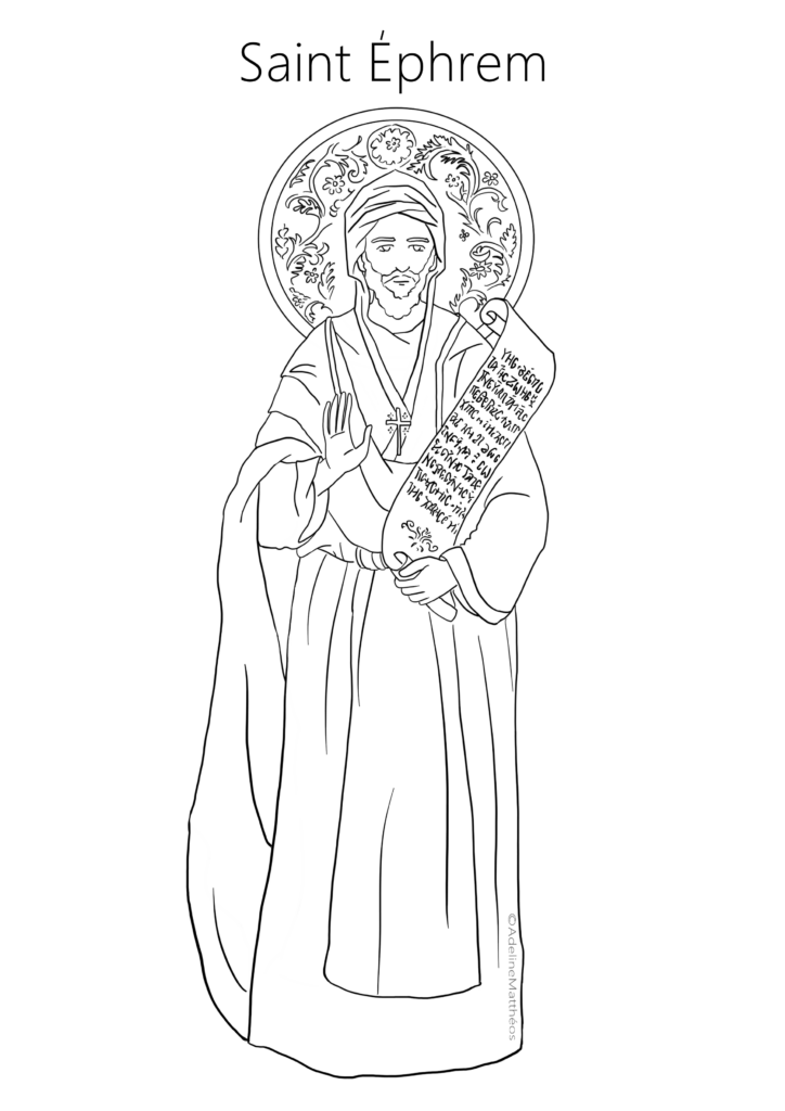 Découvrez la vie de saint Éphrem avec Emmanuel Kids Coloriage saint Ephrem