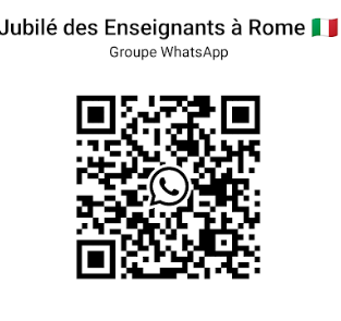 Jubilé des Enseignants à Rome QRCODE