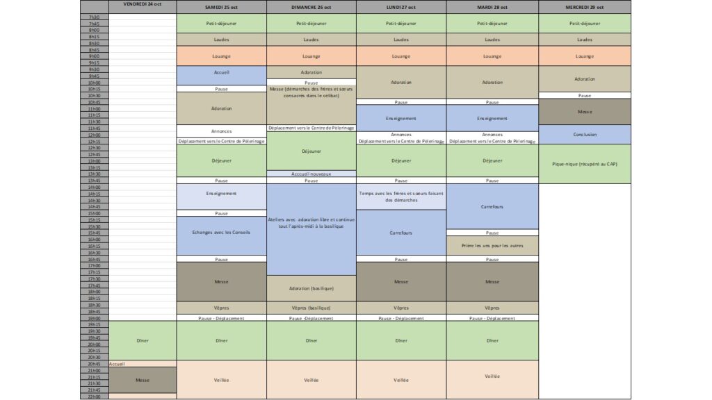 Planning retraite de frat FR
