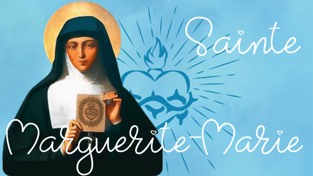 visuel Sainte Marguerite Marie et les apparitions du Sacre Coeur de Jesus