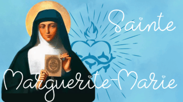 visuel Sainte Marguerite Marie et les apparitions du Sacre Coeur de Jesus